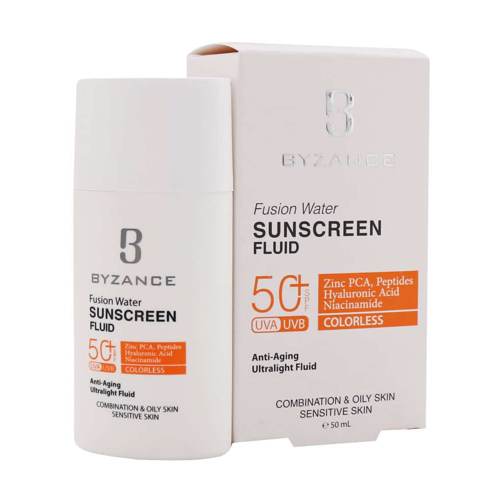 فلوئید ضد آفتاب فیوژن واتر SPF50 بیزانس - تصویر 2 از 2