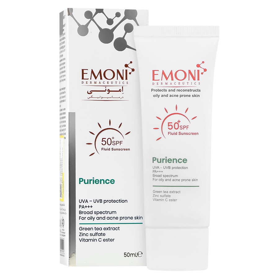کرم ضد آفتاب فلوئید پیورینس SPF50 (بی رنگ) امونی